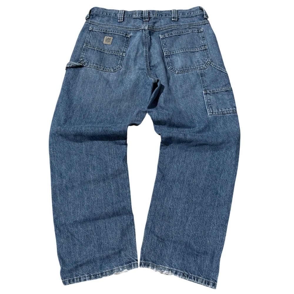 Lee Carpenter Jeans Mens 34x30 Blue Good Dungaree Utility Denim Workwear